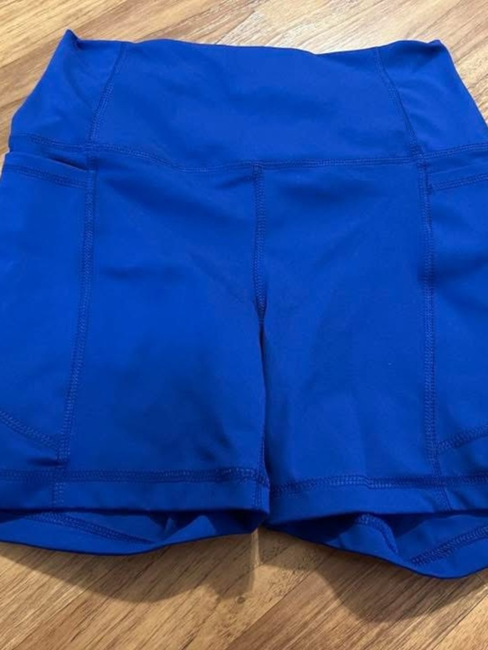 Yogalicious Royal Blue High-Rise Bike Shorts - Picture 2 of 2